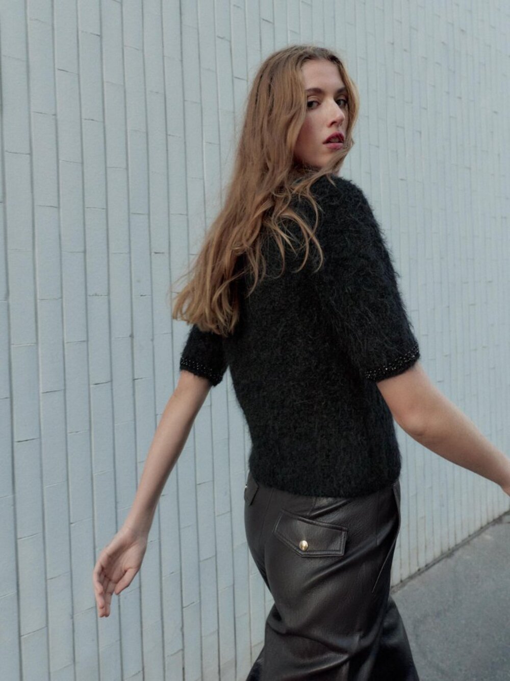 NWT Beaded Jewel Knit Sweater Top - Picture 3 of 5